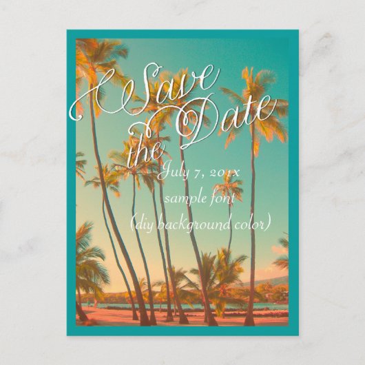 PixDezines/save the date/ hawaii Aankondigingskaart (Voorkant)