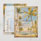 PixDezines/save the date/ hawaii Aankondigingskaart (Voorkant / Achterkant)