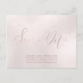 PixDezines Save the Date/Iridescent Blush Pink Briefkaart (Voorkant)