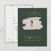 PixDezines Save the Date Luxe Script DIY Kleur Briefkaart (Voorkant / Achterkant)