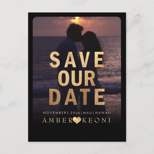 PixDezines Save the Date/Nepgoud Aankondigingskaart (Voorkant)