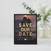 PixDezines Save the Date/Nepgoud Aankondigingskaart (Staand voorkant)