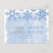PixDezines/save the date/snowflakes Aankondigingskaart (Voorkant)