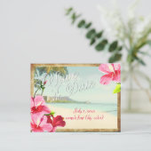 PixDezines/save the date/ waikiki Aankondigingskaart (Staand voorkant)