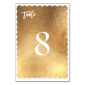PixDezines Scallop Faux Gold/Antiek/Table No. Kaart (Achterkant)