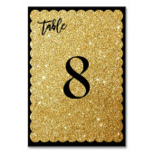 PixDezines Scallop Faux Gold/Glitter/Table No. Kaart (Voorkant)