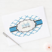 PixDezines schaalt trellis/DIY kleuren Ovale Sticker (Envelop)