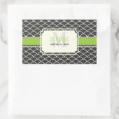 PixDezines schaalt trellis/DIY kleuren Rechthoekige Sticker (Tas)