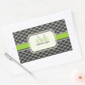 PixDezines schaalt trellis/DIY kleuren Rechthoekige Sticker (Envelop)