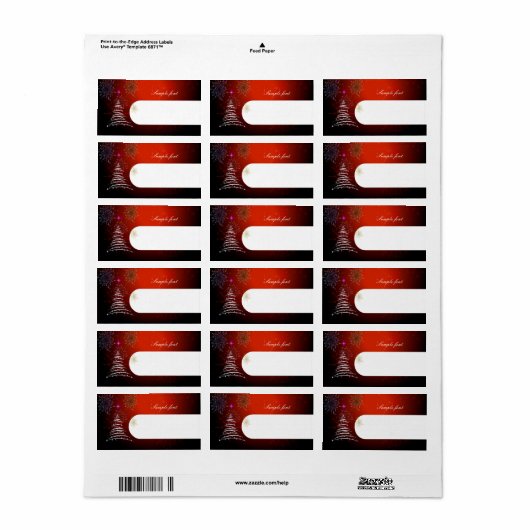 PixDezines Schets Kerstboom Etiket (Full Sheet)