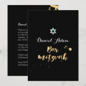 PixDezines schitterde/gouden script/bar mitswa Kaart (Voorkant / Achterkant)