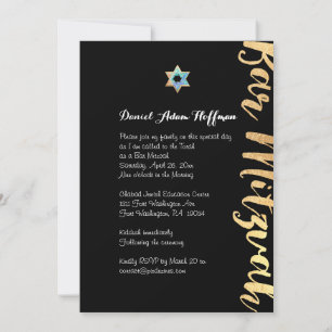 PixDezines schitterde/gouden script/bar mitswa Kaart