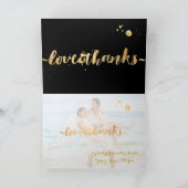 PixDezines schitteren/nep gouden spikkels/bedankt Bedankkaart (Binnen)