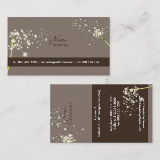 PixDezines-schuifknoppen/DIY achtergrondkleur Visitekaartje (Voorkant / Achterkant)