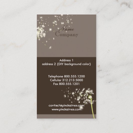 PixDezines-schuifknoppen/DIY achtergrondkleur Visitekaartje (Achterkant)