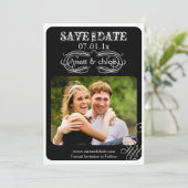 PixDezines scrolt/bewaar datum/DIY achtergrondkleu Save The Date (Staand voorkant)