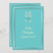 PixDezines Seahorse/Blue+Ivory Kaart (Voorkant / Achterkant)