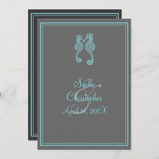 PixDezines seahorse/DIY achtergrondkleur Kaart (Voorkant / Achterkant)