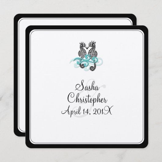 PixDezines seahorse/diy background+fonts Kaart (Voorkant / Achterkant)