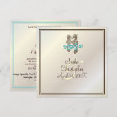 PixDezines Seahorse / Invitaties Kaart (Voorkant / Achterkant)