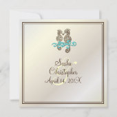 PixDezines Seahorse / Invitaties Kaart (Voorkant)