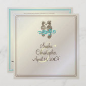 PixDezines Seahorse / Invitaties Kaart (Voorkant / Achterkant)