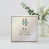 PixDezines Seahorse / Invitaties Kaart (Staand voorkant)