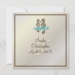 PixDezines Seahorse / Invitaties Kaart