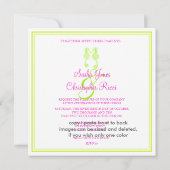 PixDezines seahorse/kalk green/roze/DIY background Kaart (Achterkant)