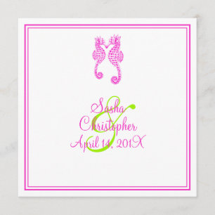 PixDezines seahorse/kalk green/roze/DIY background Kaart