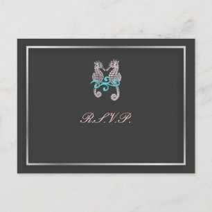 PixDezines Seahorse RSVP briefkaarten/voor 5x7 uit Uitnodiging Briefkaart