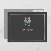 PixDezines Seahorse RSVP briefkaarten/voor 5x7 uit Uitnodiging Briefkaart (Voorkant / Achterkant)