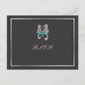PixDezines Seahorse RSVP briefkaarten/voor 5x7 uit Uitnodiging Briefkaart (Voorkant)