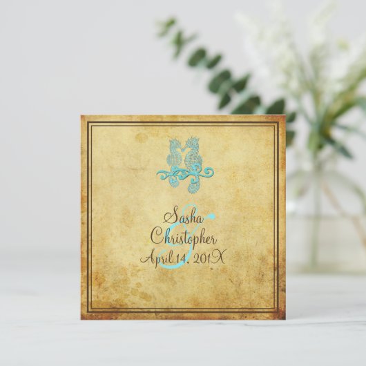 PixDezines Seahorse / Uitnodigingen (Staand voorkant)