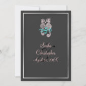 PixDezines Seahorse Wedding Invitations Kaart (Voorkant)