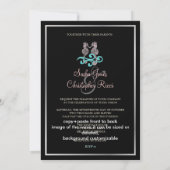 PixDezines Seahorse Wedding Invitations Kaart (Achterkant)