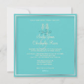 PixDezines Seahorse Wedding Invitations Kaart (Achterkant)