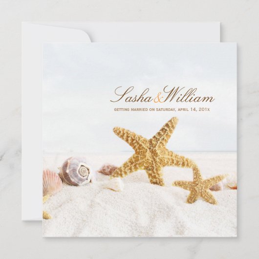 PixDezines Seashells/Beach Invitations/DIY Kaart (Voorkant)