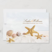 PixDezines Seashells/Beach Invitations Kaart (Voorkant)