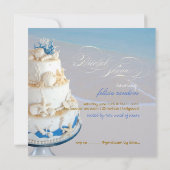 PixDezines Seashells Cake/Vrijgezellenfeest Kaart (Achterkant)