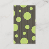 PixDezines Selderij Polka stippen en pin strepen Visitekaartje (Achterkant)