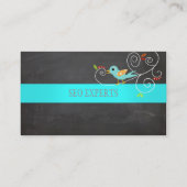 PixDezines SEO/blue bird/DIY achtergrond kleur Visitekaartje (Achterkant)