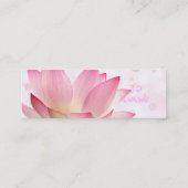 PixDezines serenity roze lotus, Om yoga, genezers Mini Visitekaartje (Achterkant)