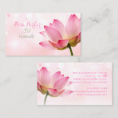PixDezines serenity roze lotus, Om yoga, genezers Visitekaartje (Voorkant / Achterkant)