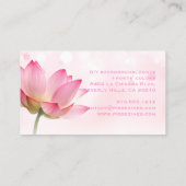 PixDezines serenity roze lotus, Om yoga, genezers Visitekaartje (Achterkant)