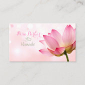 PixDezines serenity roze lotus, Om yoga, genezers Visitekaartje (Voorkant)
