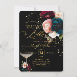PixDezines Sfeervolle Bloemrijke Brunch Bruisend Kaart