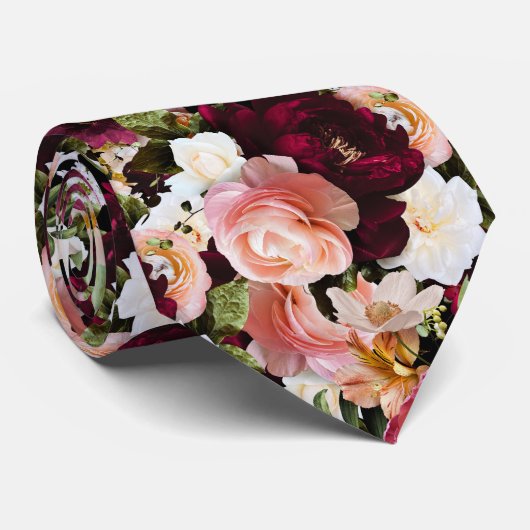 PixDezines Sfeervolle Verse Bloemen DIY Achtergron Stropdas (Opgerold)