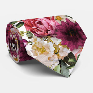 PixDezines Sfeervolle Verse Bloemen DIY Achtergron Stropdas