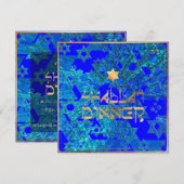 PixDezines Shabbat Dinner/DIY achtergrondkleur Kaart (Voorkant / Achterkant)